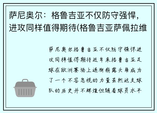 萨尼奥尔：格鲁吉亚不仅防守强悍，进攻同样值得期待(格鲁吉亚萨佩拉维)